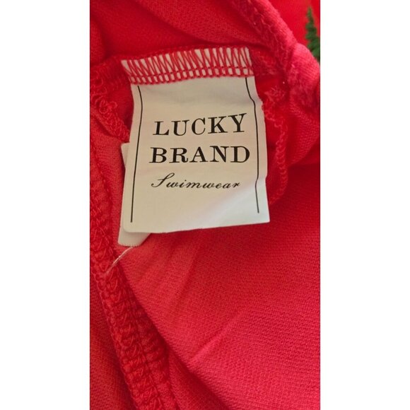 Lucky Brand swimwear halter Tankini coral embraided size S - Picture 3 of 8